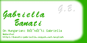 gabriella banati business card